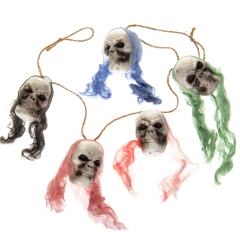 Гирлянда "Череп с волосом" (8810-045)