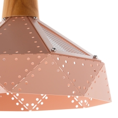 Люстра-підвіс персикова з перфорацією (NI001/peachy)