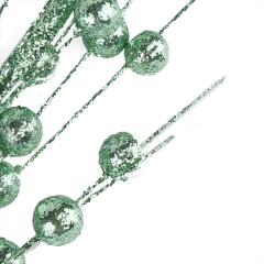 Декоративная ветка "Снежные вихри" зеленая (6015-051)