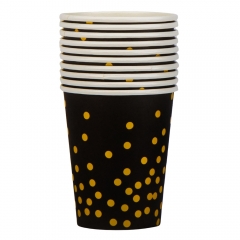 Набор стаканов "Горошинки", 10 шт, черный, 9 см (9092-013)